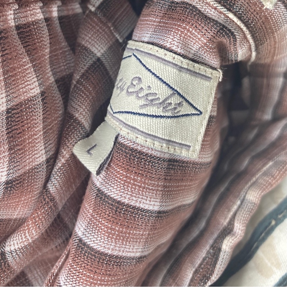 EIGHTY Eight Men's Plaid Button Down Short Sleeve Shirt Size L - Picture 7 of 8